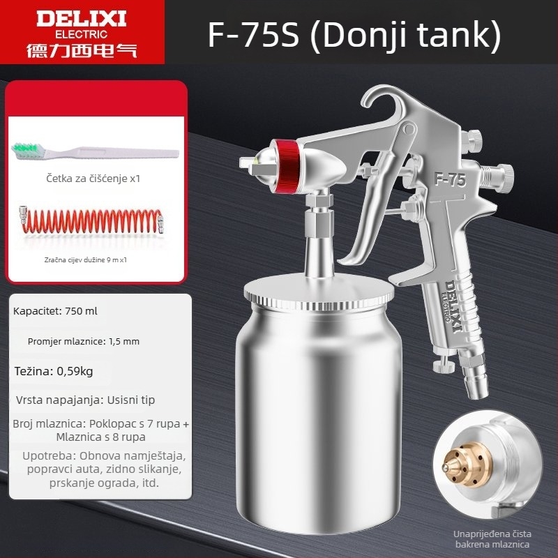 Kućni pištolj za prskanje za namještaj i automobile s podesivim višekalibrom, punjiva litijska baterija, 220V