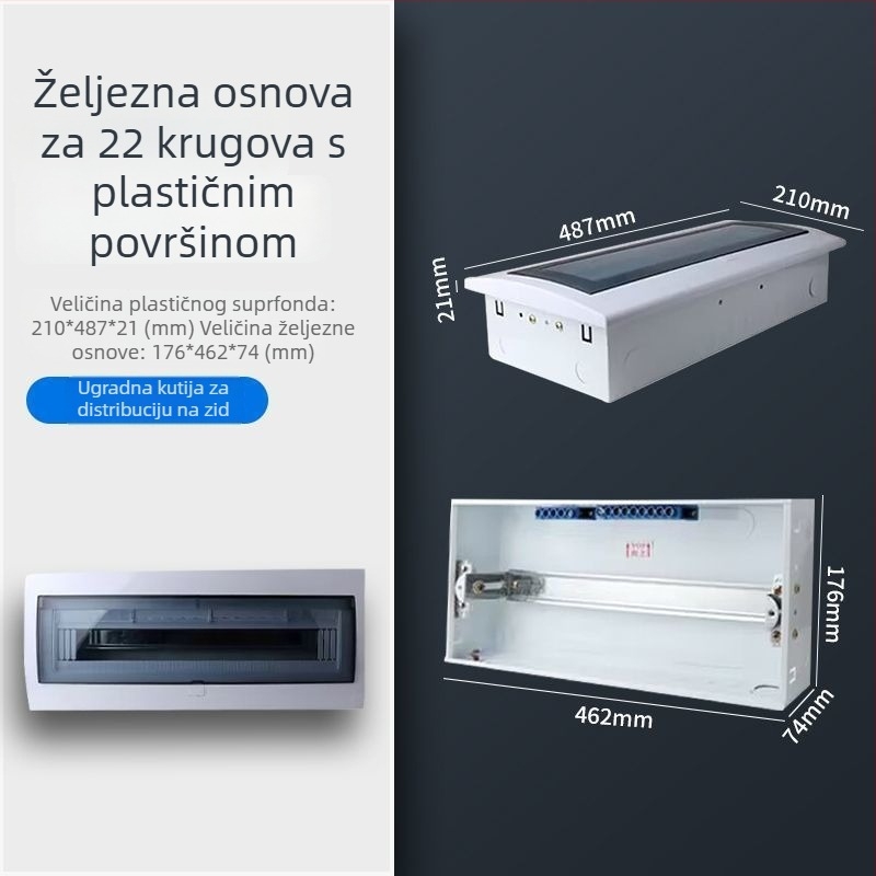 Plastična kutija za elektro-razvod PZ30, vodootporna, za kućnu upotrebu, površinska ili skrivena montaža, zaštita od curenja