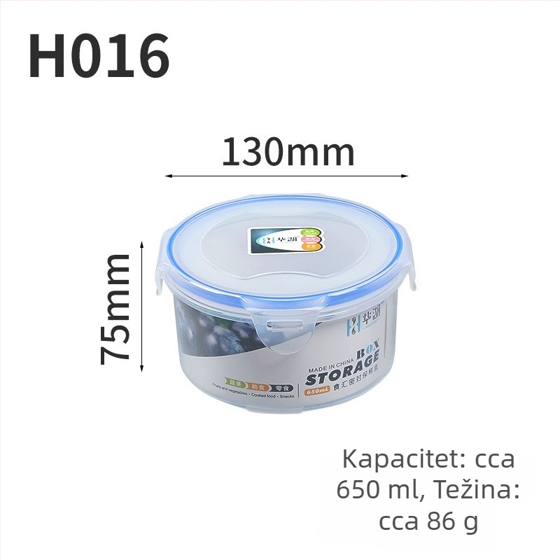 Kutija za hranu od PP plasta sa silikonom, velika kapaciteta, kvadratnog oblika, mikrovalno sigurna
