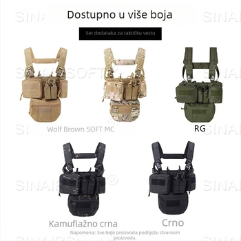 Taktična prsluk za prsa s brzom otpuštanjem, 1000D najlon, lagan, višefunkcionalan