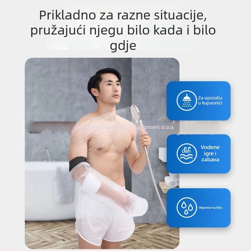Vodootporna zaštitna navlaka za kupanje za gipis – Neopren + PVC, Kangyubao, Težina 100, Za prijelome i ozljede, Nakon operacije