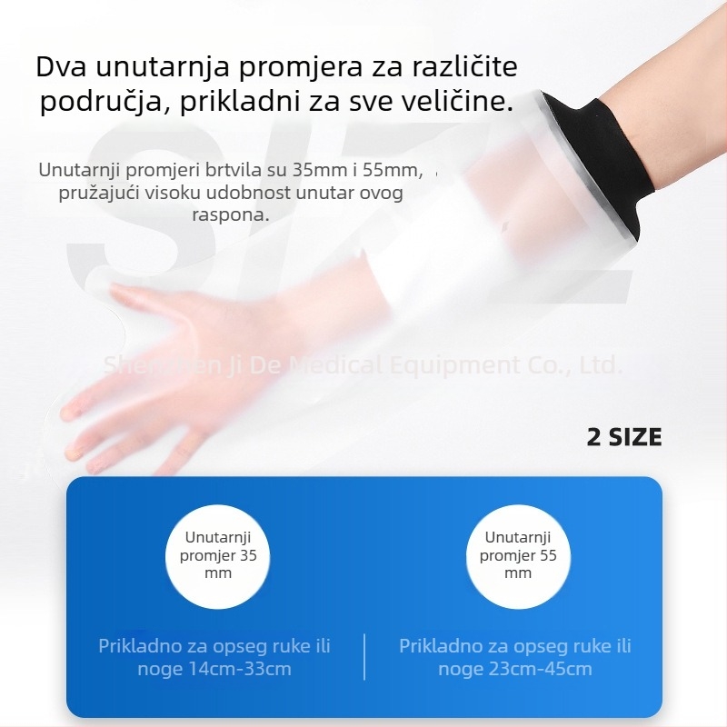 Vodootporna zaštitna navlaka za kupanje za gipis – Neopren + PVC, Kangyubao, Težina 100, Za prijelome i ozljede, Nakon operacije