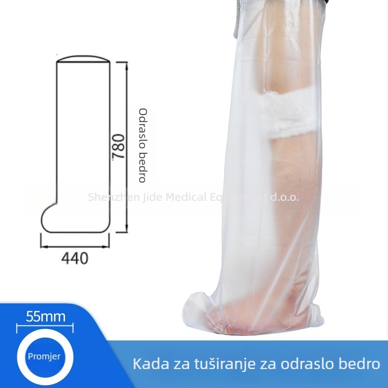 Vodootporna zaštitna navlaka za kupanje za gipis – Neopren + PVC, Kangyubao, Težina 100, Za prijelome i ozljede, Nakon operacije