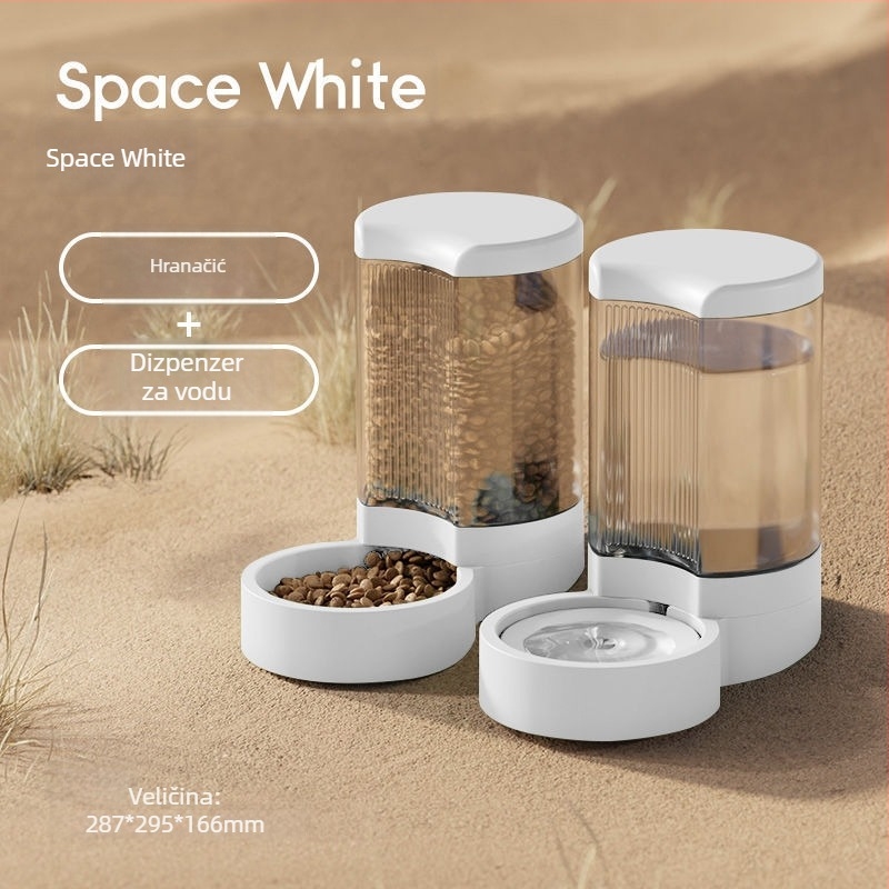 Uređaj za vodu za kućne ljubimce i automatski hranilica za mačke i pse sa odvojivim zdjelicama