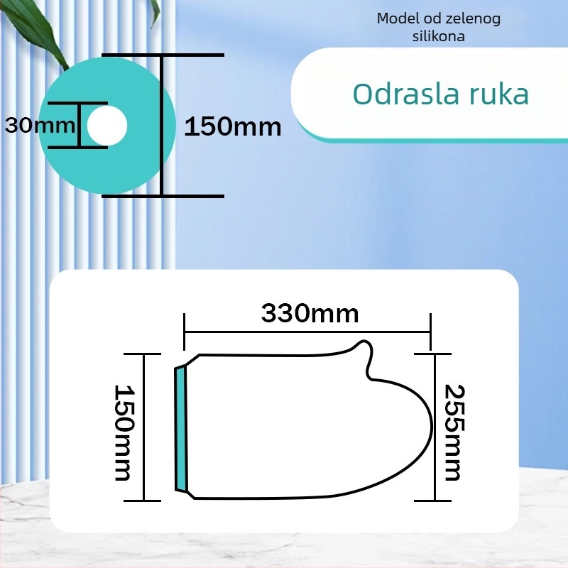 Zaštitna navlaka za kupanje ruke i noge — PVC + silikon gel, 180 g, vodootporna zaštita