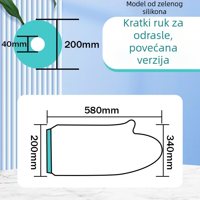 Zaštitna navlaka za kupanje ruke i noge — PVC + silikon gel, 180 g, vodootporna zaštita