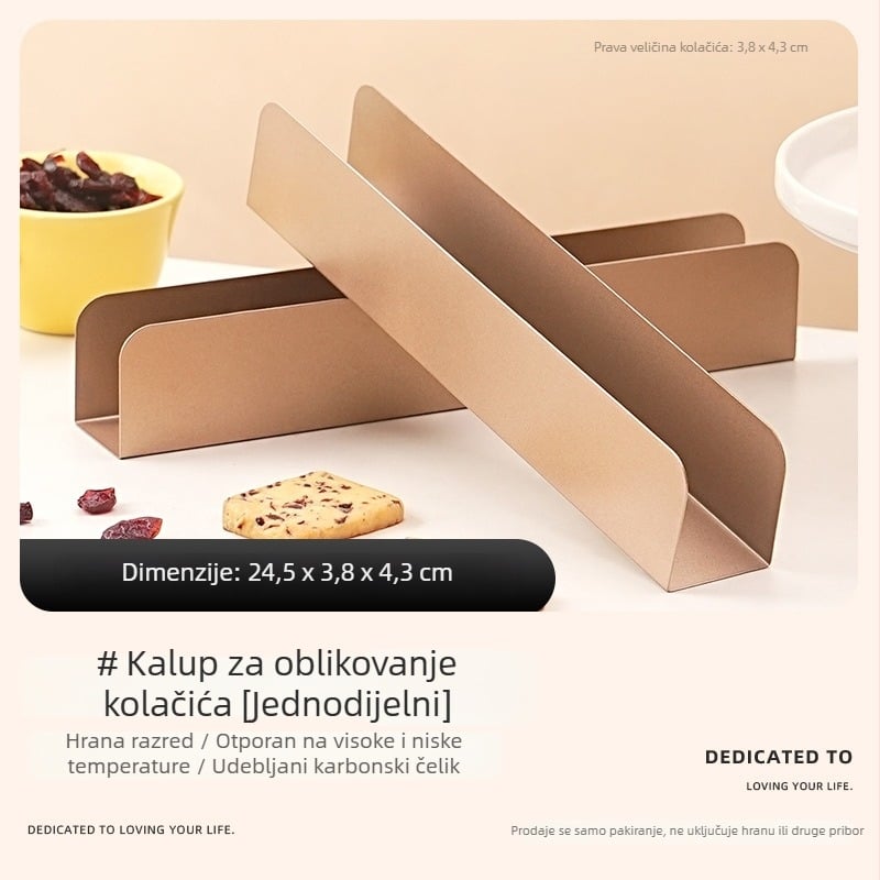 Cranberry keks kalup u obliku U, debeo, neprijanjajući, od ugljičnog čelika