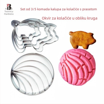 Kalup za kekse Rich Billion Piggy Series – nehrđajući čelik, neobičan oblik, za pečenje keksa