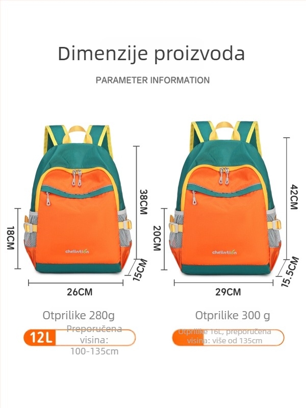 Plum sklopivi dječji ruksak, najlon, Color-Blocking uzorak, poliester podstava, kapacitet ispod 20 L, ulični stil, za slobodno vrijeme putovanja