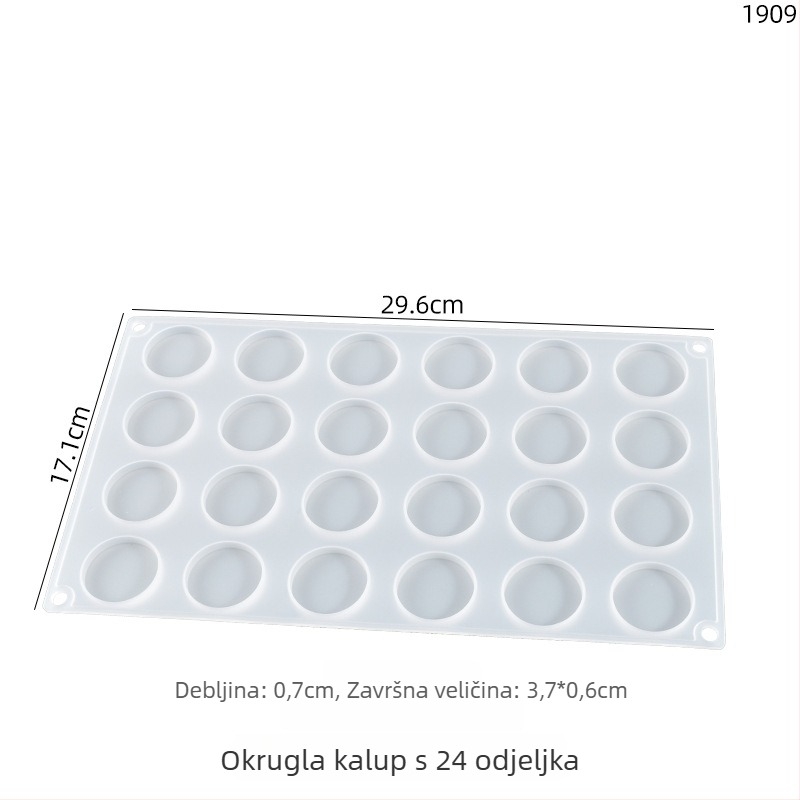 Poppy kružna silikon forma za pečenje za DIY kristalnu smolu