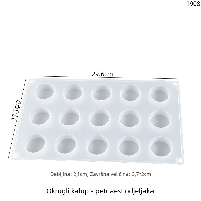 Poppy kružna silikon forma za pečenje za DIY kristalnu smolu