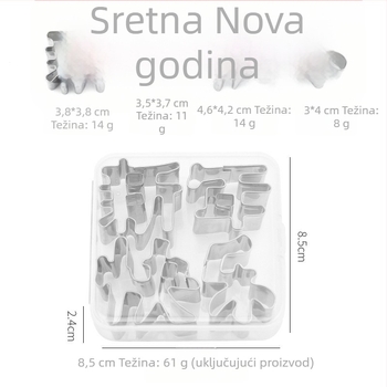 Nehrđajuća čelična forma za kekse za DIY modeliranje, nepravilan oblik