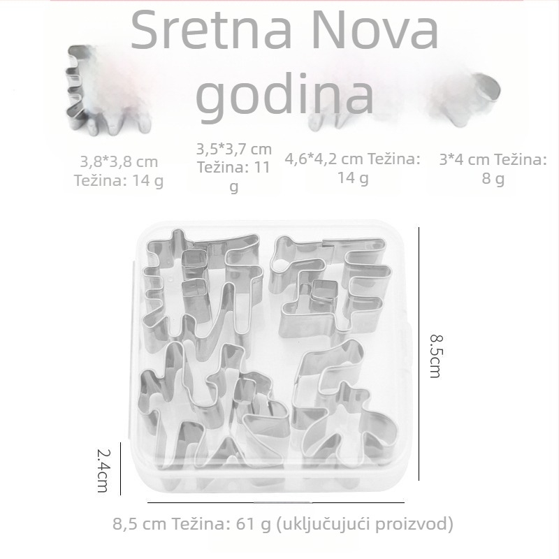 Nehrđajuća čelična forma za kekse za DIY modeliranje, nepravilan oblik