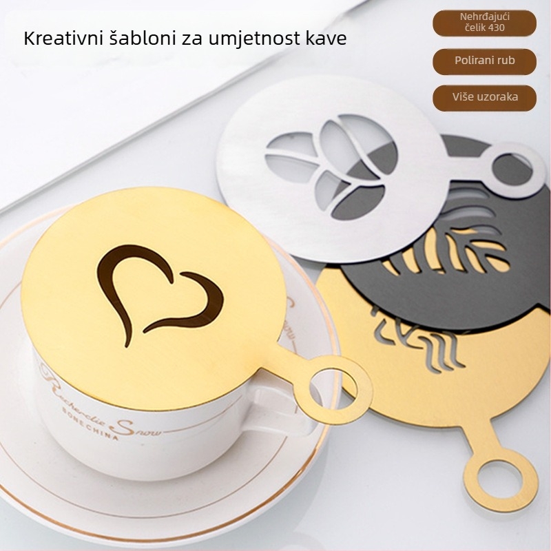 4-dijelni set kalupa za kekse za latte art i ukrašavanje torti, nehrđajući čelik, nepravilni oblik, kalupe za pečenje