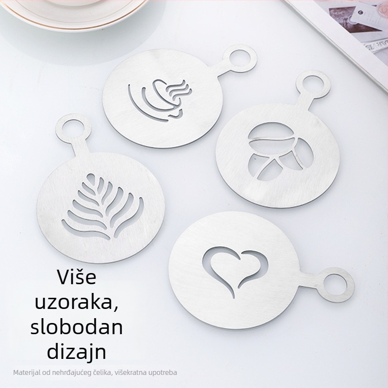 4-dijelni set kalupa za kekse za latte art i ukrašavanje torti, nehrđajući čelik, nepravilni oblik, kalupe za pečenje
