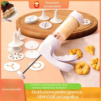 Pištolj za ukrašavanje keksića marke Baked Xi s nastavcima