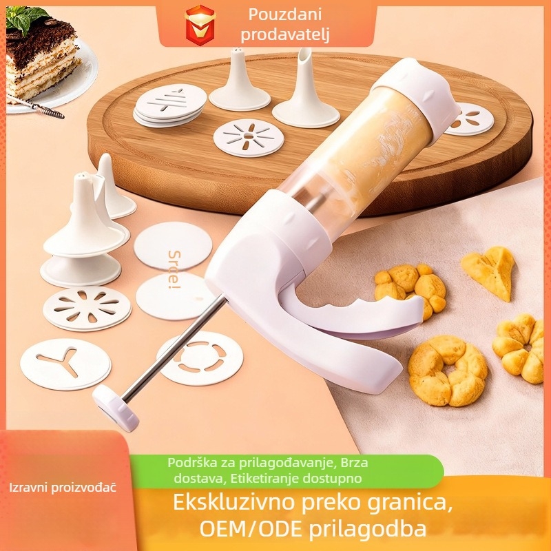 Pištolj za ukrašavanje keksića marke Baked Xi s nastavcima