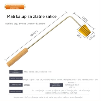 Nepravilan oblik kalupa za kolače od nehrđajućeg čelika s malim umetkom šalice, za pečenje kolača i slastica