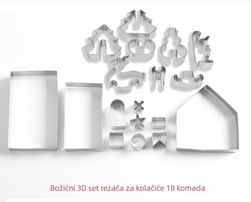 3D nehrđajući čelični kalup za kolačiće – kućica od medenjaka, nepravilnog oblika