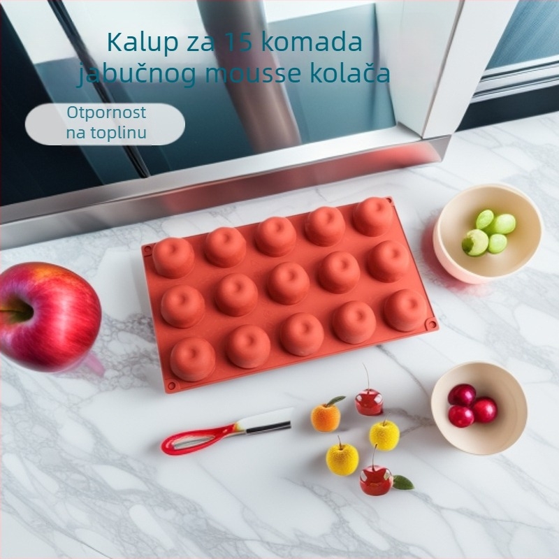 15-dijelna silikonska tortna kalupa s nepravilan oblikom za mousse, fondant i sapun