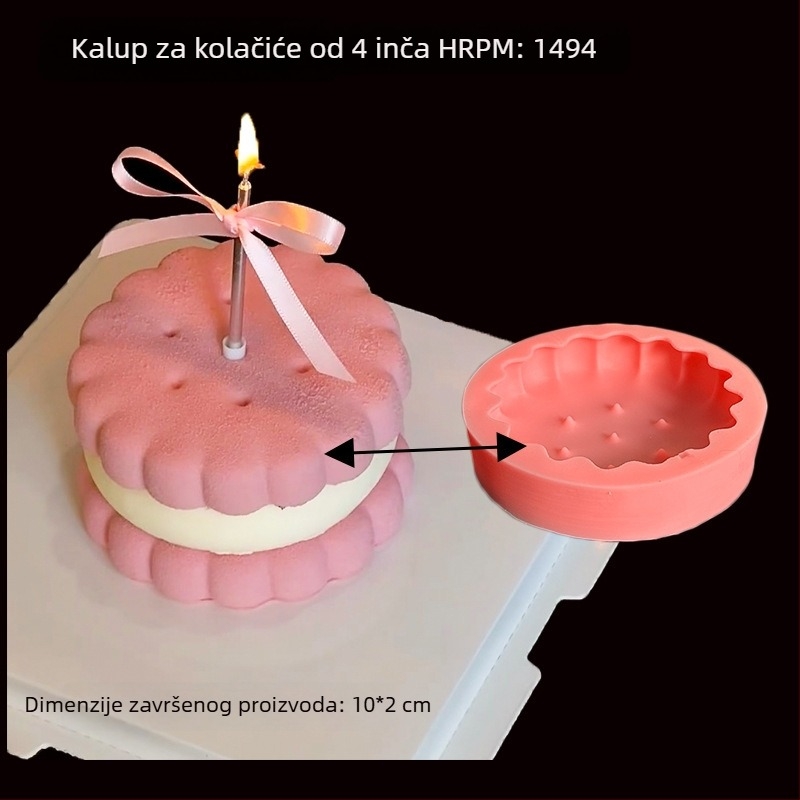 Silikonska okrugla forma za fondant i čokoladu, uzorak životinjskog jacquarda