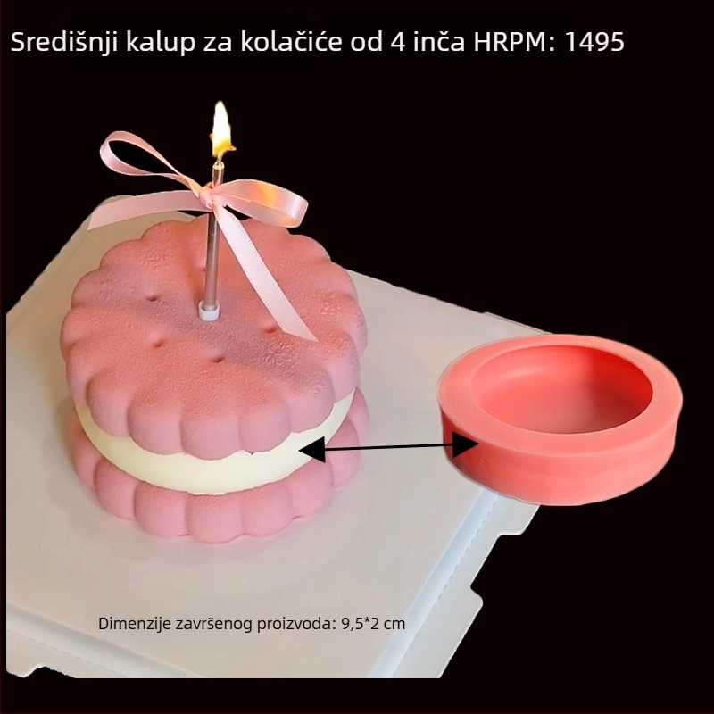 Silikonska okrugla forma za fondant i čokoladu, uzorak životinjskog jacquarda