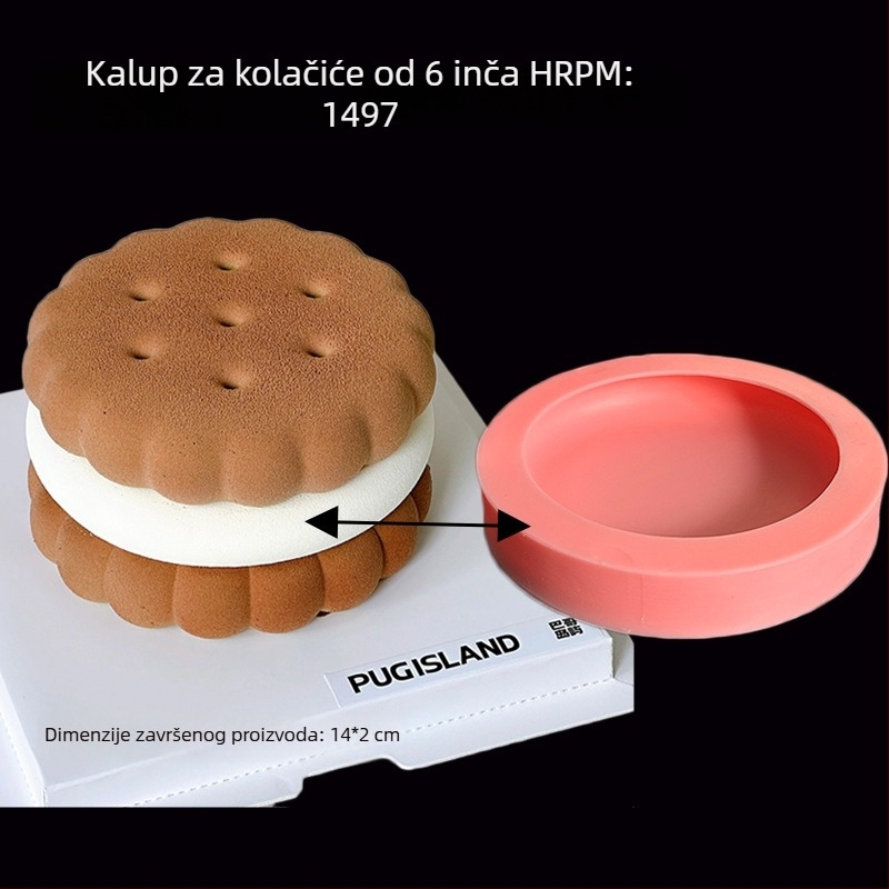 Silikonska okrugla forma za fondant i čokoladu, uzorak životinjskog jacquarda