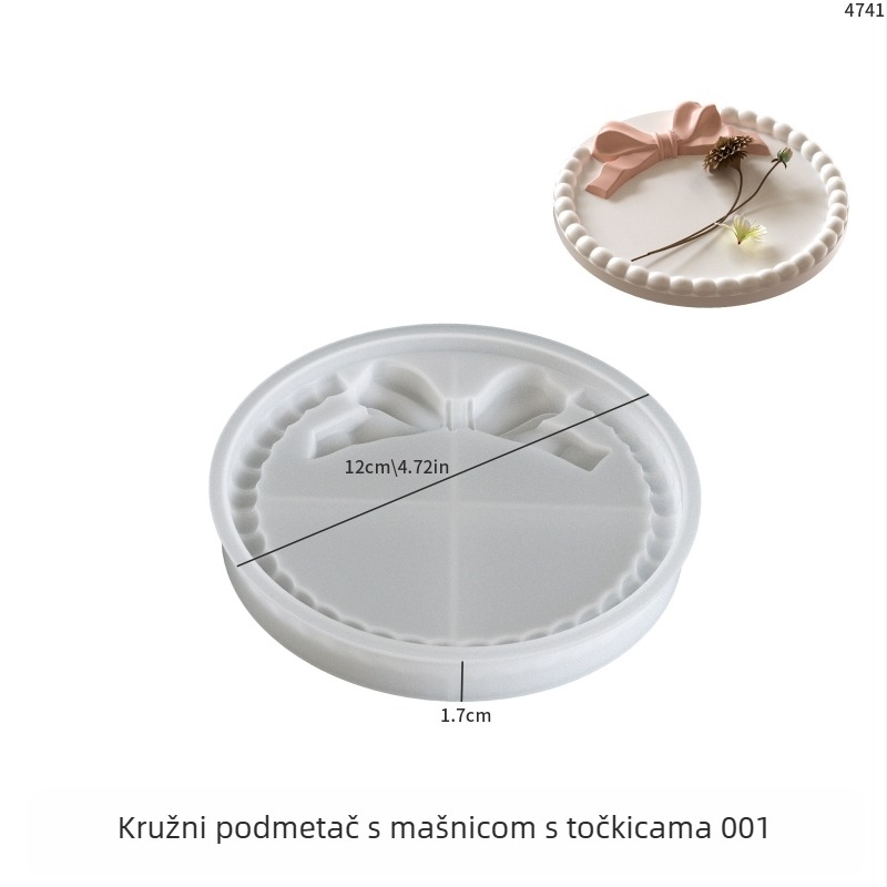 Poppy silikonska kalupa za pečenje, kvadratni i okrugli oblik; DIY alat