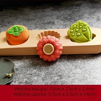Bukova forma za pečenje, nepravilnog oblika, za DIY pečenje, za mooncake, parena peciva, kolači od mung graha, tikvasti kolač