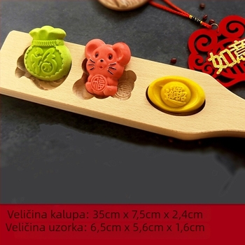 Bukova forma za pečenje, nepravilnog oblika, za DIY pečenje, za mooncake, parena peciva, kolači od mung graha, tikvasti kolač