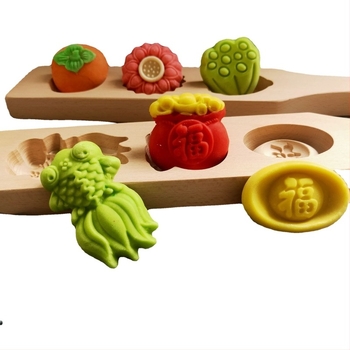 Bukova forma za pečenje, nepravilnog oblika, za DIY pečenje, za mooncake, parena peciva, kolači od mung graha, tikvasti kolač