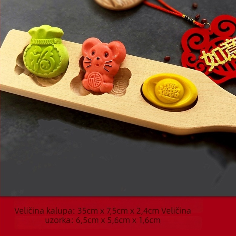 Bukova forma za pečenje, nepravilnog oblika, za DIY pečenje, za mooncake, parena peciva, kolači od mung graha, tikvasti kolač