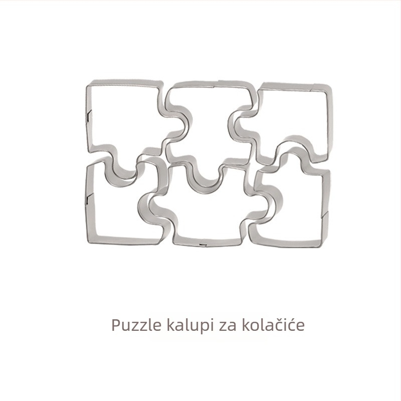 Puzzle kalup za kekse od nehrđajućeg čelika – kućna upotreba, za pečenje
