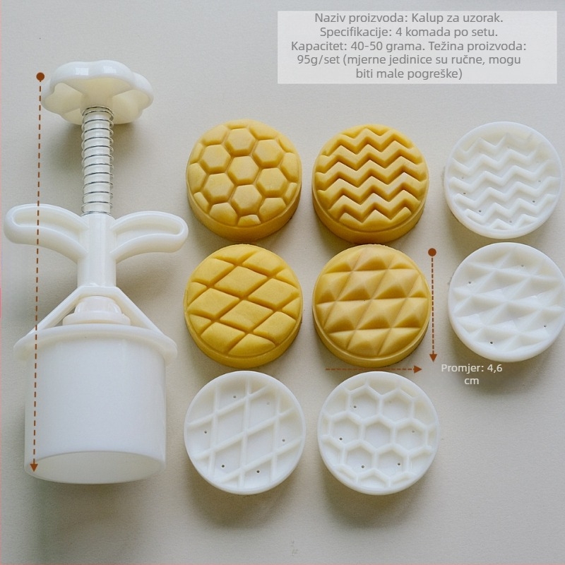 Kalup za tijesto, ABS, okrugli ručni kalup za kolače od breskve, ananasa, mung zrna i mooncake (ABS; Okrugla; Za izradu kolača od breskve, ananasa, mung zrna i mooncake; kineski tradicionalni stil)
