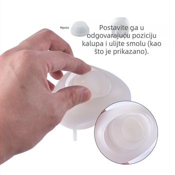 Silikonska kalupa za smolu, nepravilnog oblika polumjeseca, za DIY epoksidnu smolu nakit i ukrase