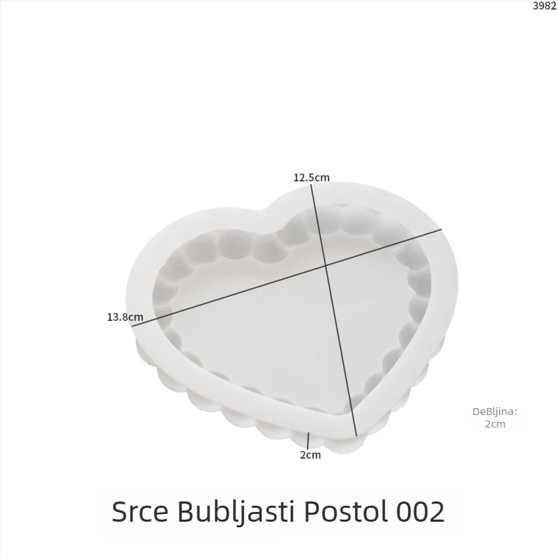 Silikonska kalupa za pečenje s nepravilnim geometrijskim oblikom za DIY, moderni minimalistički stil