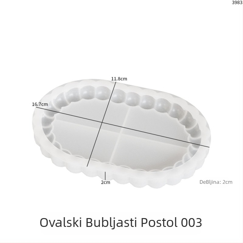 Silikonska kalupa za pečenje s nepravilnim geometrijskim oblikom za DIY, moderni minimalistički stil