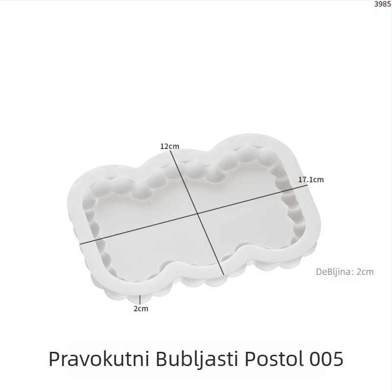 Silikonska kalupa za pečenje s nepravilnim geometrijskim oblikom za DIY, moderni minimalistički stil