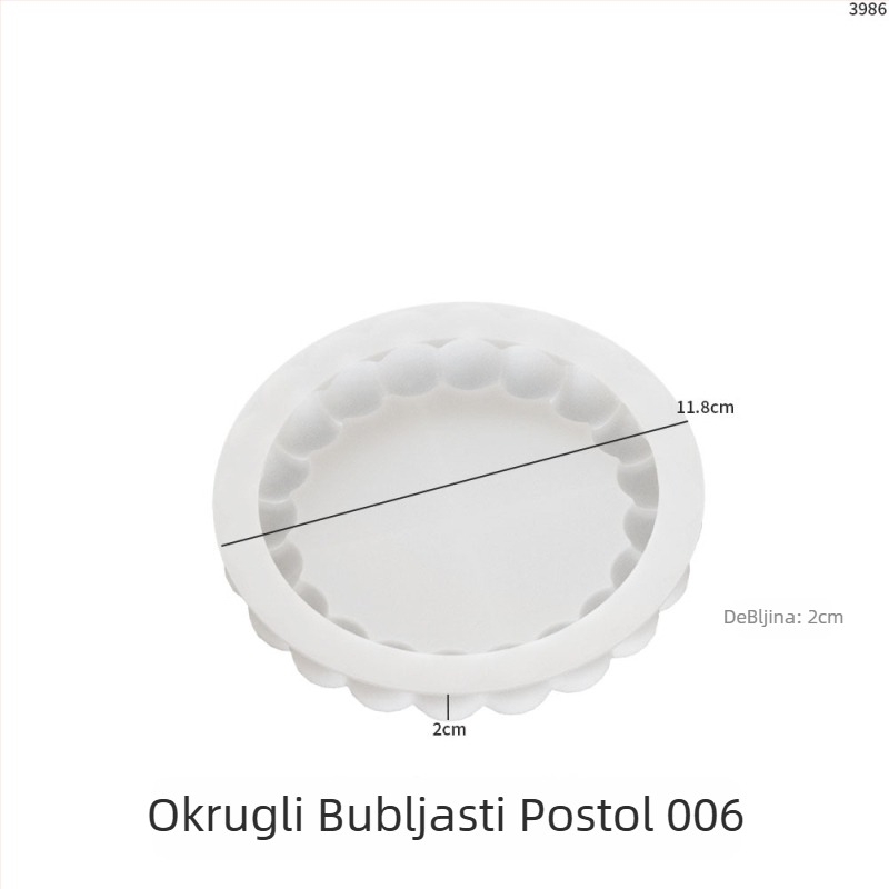 Silikonska kalupa za pečenje s nepravilnim geometrijskim oblikom za DIY, moderni minimalistički stil