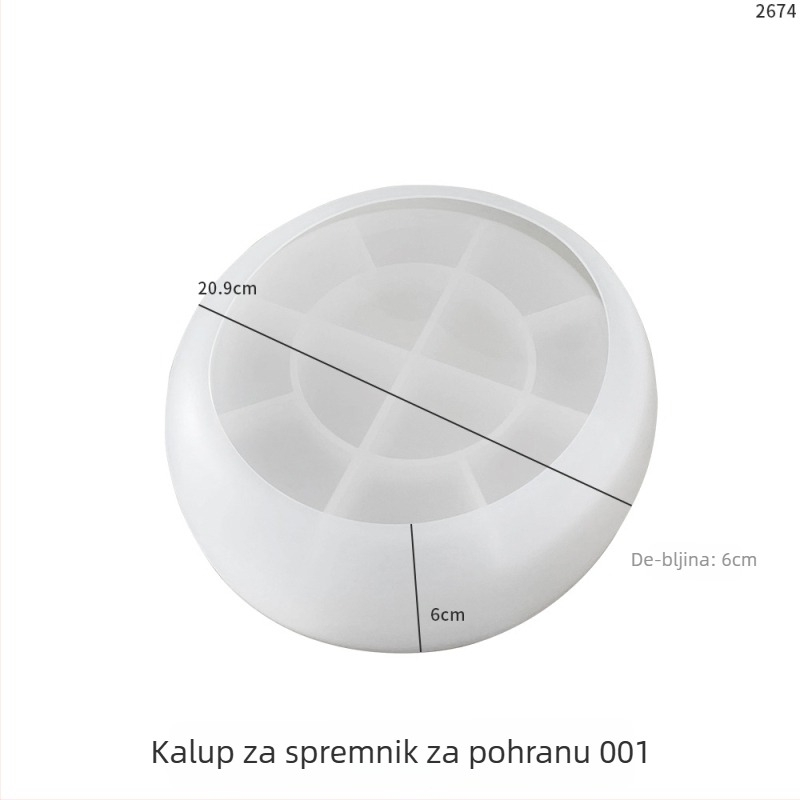 Okrugla silikonska kalupa za pečenje, silikonski materijal, pakiranje PE vrećicom, lansirana 2023.