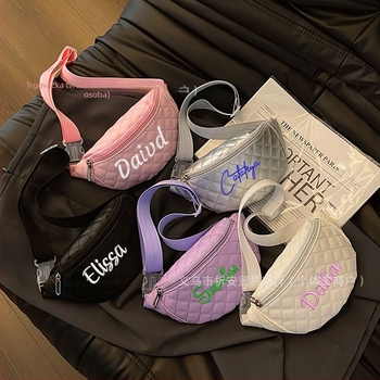 Personalizirana dječja crossbody torba s imenom, izšivanim dizajnom, unisex, PU koža, poliester podstava, moderan stil