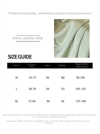 Mercerizirani poliester, suknja sirena s repom ribe, duga, jednobojna, proljeće 2025