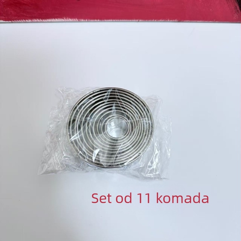 Okrugla kalupa za kolače od nehrđajućeg čelika sa zaobljenim rubom i prstenom za mousse