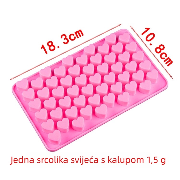 Silikonski kalup za pečenje u obliku srca, za čokoladu i slastice, moderni minimalistički stil