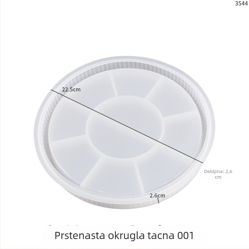 Silikonska kalupa za tortu, okrugla, za DIY pladnjeve