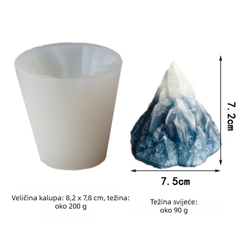 Silikonska kalupa za pečenje s neobičnim oblikom ledenjaka (Materijal: silikon; Kategorija: kalupi za pečenje; Upotreba: silikonska forma)