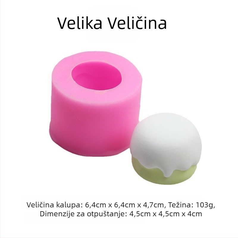 Kružna silikonska kalup za kolače i sufle, šablona za stiskanje čokolade i fondanta, DIY