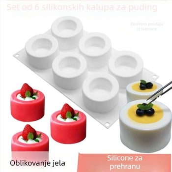 Silikonska kalupa za deserte – mousse, puding i torta, kružnog oblika, kvaliteta hrane, DIY