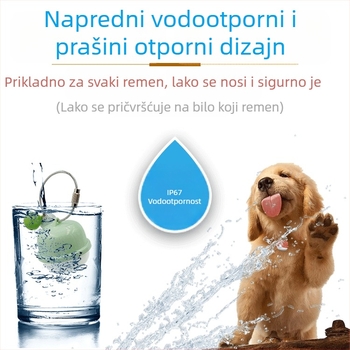 Beidou GPS locator za kućne ljubimce — kaiš za mačke i pse, dvostrana platforma, dvostruki način, preciznost 5 m, trajanje baterije 168 h, vodootporno, keramička antena