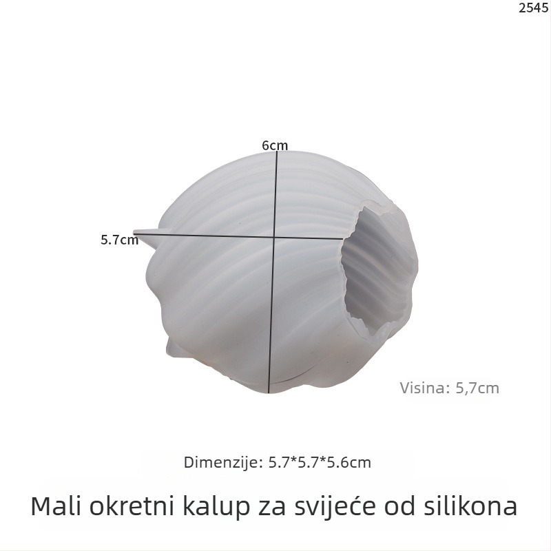 Poppy silikon kalup za nepravilan geometrijski valoviti rotirajući kapljasti motiv – apstraktna umjetnička svijećna kolona